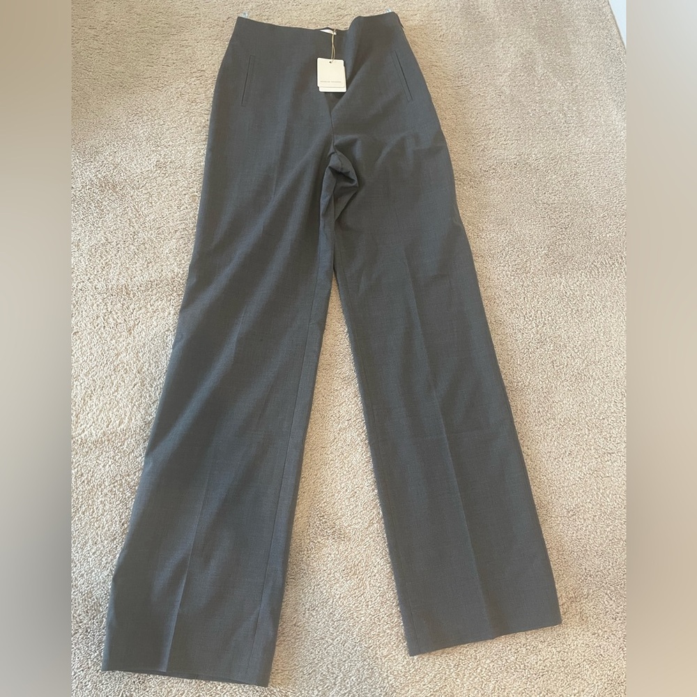 Scanlan Theodore High Waist Charcoal Trousers
